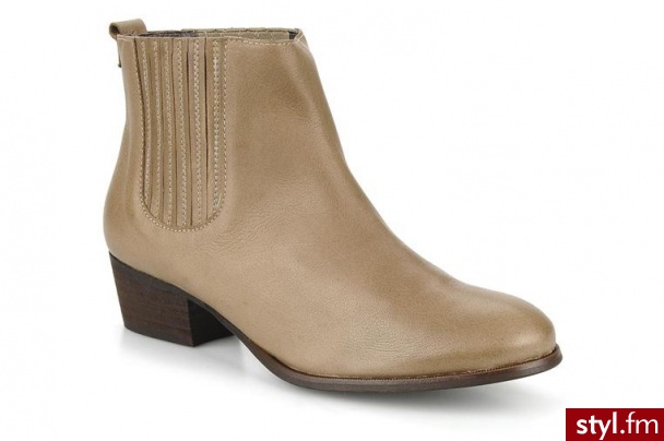 Emma Go PÓŁBUTY I BOTKI MITTE BY EMMA GO (Beżowy) - Botki Buty Moda