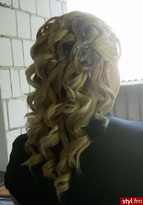 Blond Upięcie Kręcone Ślubne Długie Fryzury