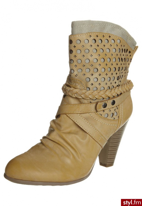 Anna Field Botki beżowy - Botki Buty Moda