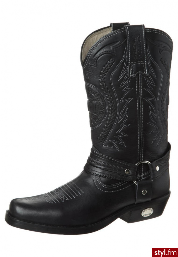 Kentuckys Western Kowbojki i Buty motocyklowe czarny - Pozostałe Buty Moda