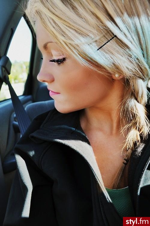 Blond Warkocze Proste Na co dzień Długie Fryzury
