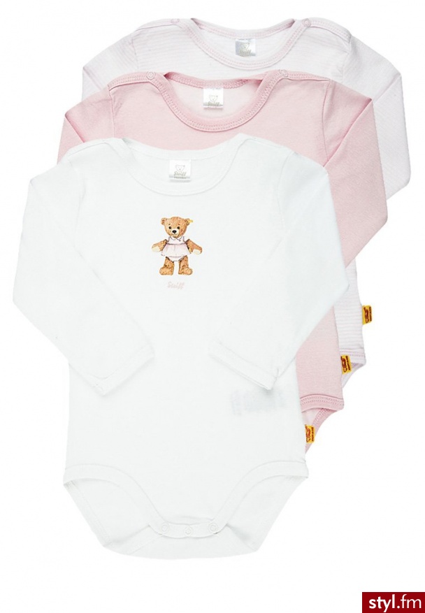Steiff Collection 3 Pack Body Różowy - Body Bielizna Moda