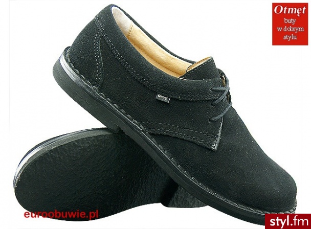 OTMĘT Obuwie Casual Półbuty OT-165-AP-A Czarny - Półbuty Buty Moda