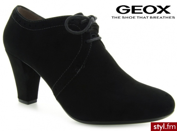 Geox BOTKI MARIAN D BLACK SUEDE - Botki Buty Moda