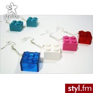 Kolczyki klocki Lego ;p - Pozostałe Dodatki Moda