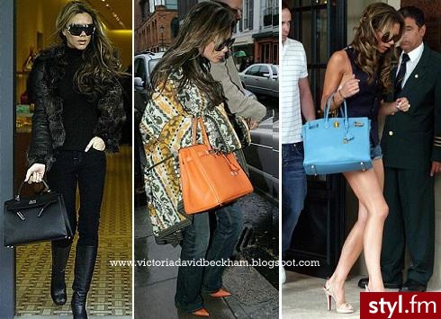 Victoria i jej torebki od Hermesa. :) Nie zdziwiłabym się, gdyby pani Beckham była największą fanką tej marki.. - Pozostałe Torebki Moda