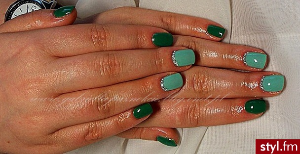 manicure hybrydowy  - Kwadratowe Żelami Naturalne Paznokcie