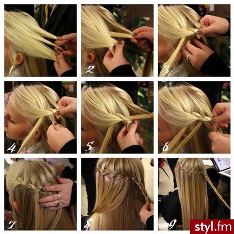 Blond Warkocze Proste Na co dzień Długie Fryzury