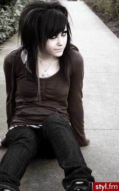 EMO Alternatywne Długie Fryzury
