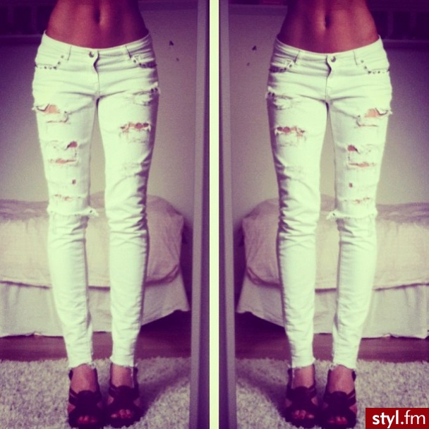 Jeansy Spodnie Moda