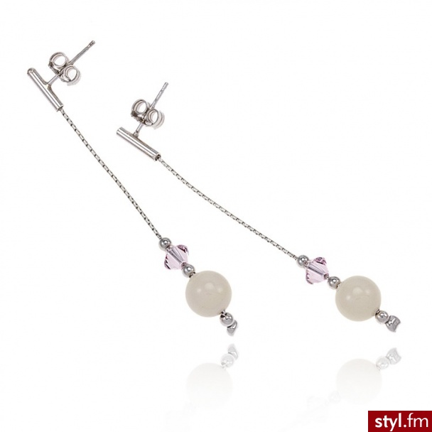 Dandelio Perła Swarovskiego TUL-KOL-0010 - Kolczyki Biżuteria Moda