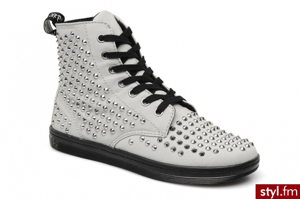 Dr. Martens Półbuty i botki Shorestud (Srebrny) - Botki Buty Moda