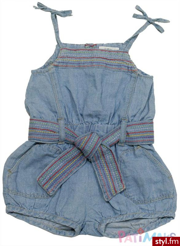 Mayoral Kombinezon lniany 1787 jeans - Pozostałe Spodnie Moda