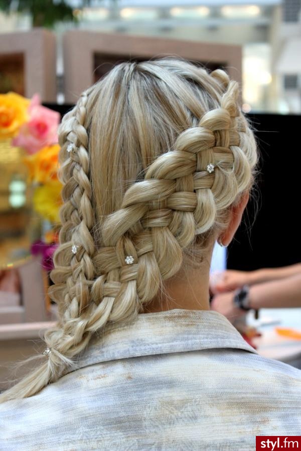 Blond Warkocze Proste Na co dzień Długie Fryzury