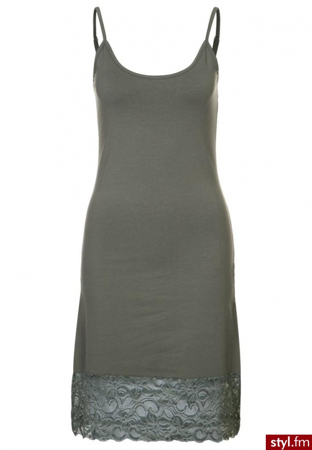 Kaffe SILLE Sukienka z dżerseju oliwka (530487) - Halki i koszulki Bielizna Moda
