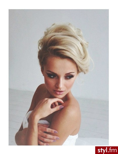 Blond Upięcie Kręcone Ślubne Długie Fryzury
