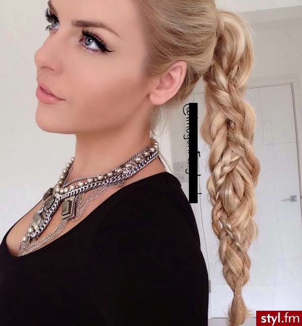 Blond Warkocze Proste Na co dzień Długie Fryzury