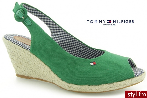 Tommy Hilfiger MARY 9 A ENGLISH GREEN - Koturny Buty Moda