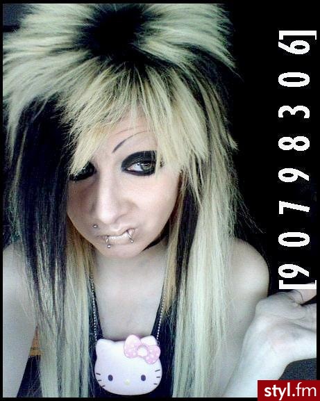 EMO Alternatywne Średnie Fryzury