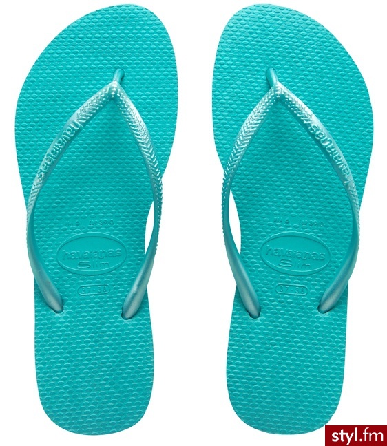 Havaianas JAPONKI SLIM POOL GREEN - Klapki Buty Moda