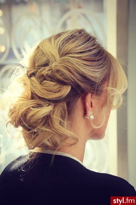 Blond Upięcie Kręcone Wieczorowe Długie Fryzury