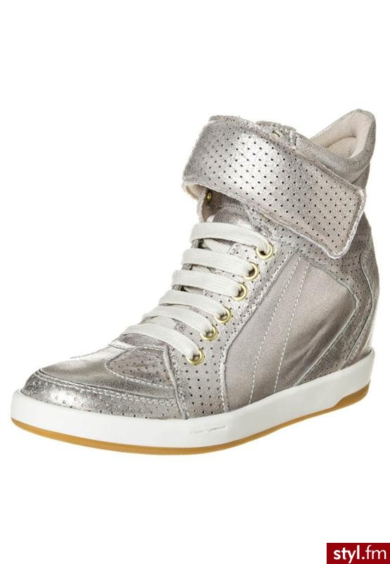 Bronx Botki na koturnie srebrny 43783-AA - Botki Buty Moda