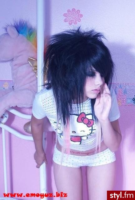 EMO Alternatywne Średnie Fryzury