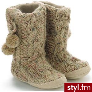 Cosy Knit Space Dye Slipper Boots - Monsoon - Polyvore. Pobrano ze strony: http://www.polyvore.com/cosy_knit_space_dye_slipper/thing?id=22440399 - Pozostałe Buty Moda