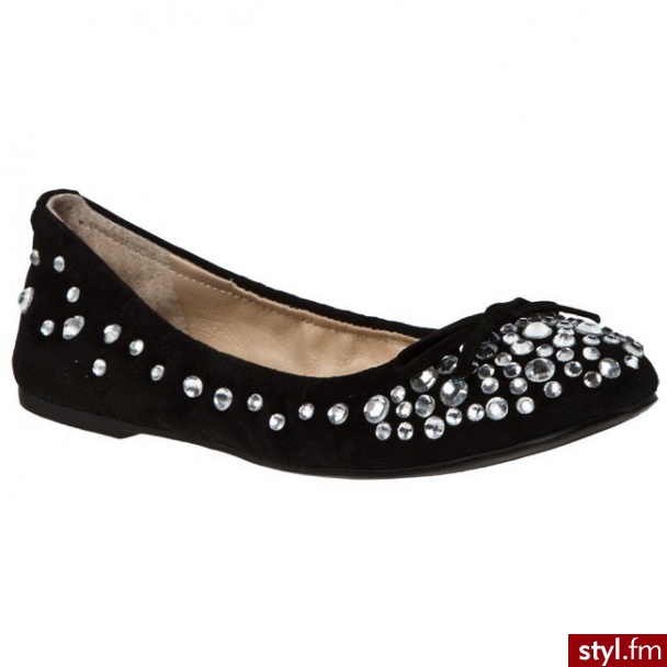 Guess Baleriny FL2FACSUE02 Black Czarny - Balerinki Buty Moda