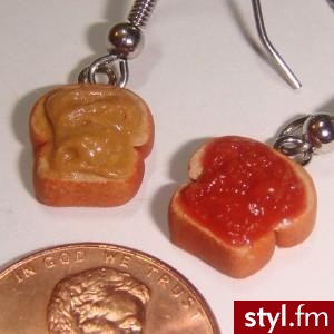 Kolczyki - tosty. :) - Pozostałe Dodatki Moda
