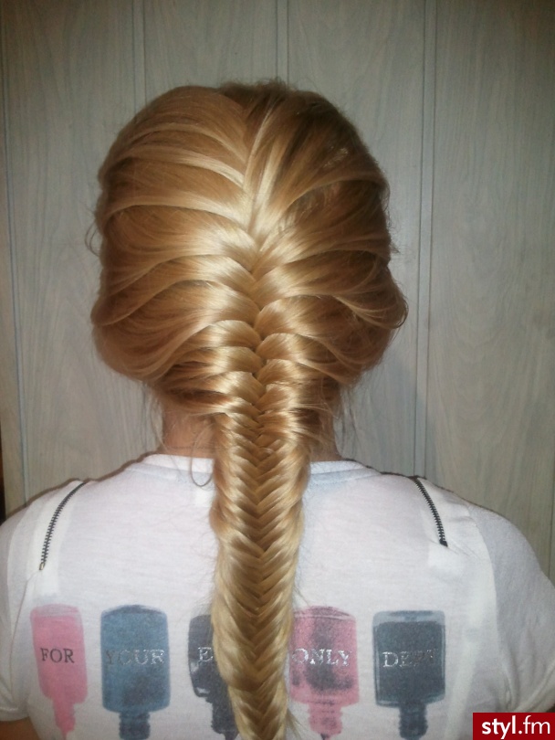 Blond Warkocze Proste Na co dzień Długie Fryzury