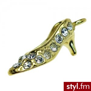 Charms bucik z kamieniami Swarovski srebro 925 pozłacane - Wisiorki Biżuteria Moda
