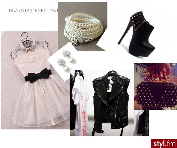Zestaw na wieksze wyjscie jednoczesnie elegancki (gdy rodzice smuca nam nad uchem) a zeby nie wyjsc ze swojego stylu pare ostrych dodatkow :D - Styler