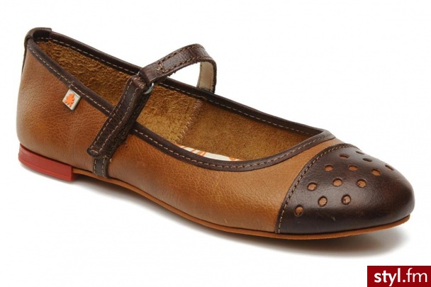 Art Balerinki Lille 22 (Brązowy) - Balerinki Buty Moda