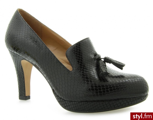 Clarks CzÓŁENKA Alma Kendra Black Snake - Czółenka Buty Moda