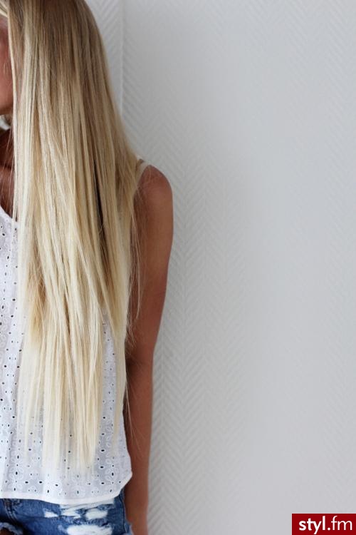 Blond Rozpuszczone Proste Na co dzień Długie Fryzury