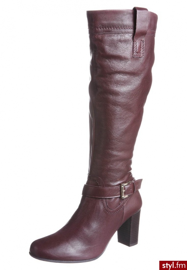 Pier One Kozaki  czerwony - Kozaki Buty Moda