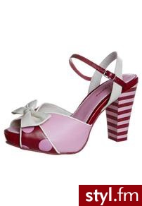 Lola Ramona ANGIE P Sandały na obcasie czerwony - Sandały Buty Moda