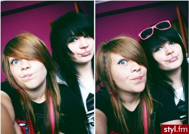 EMO Alternatywne Średnie Fryzury