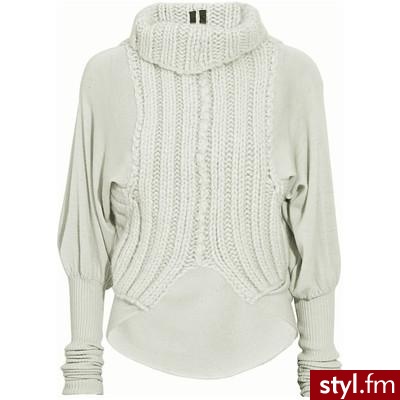 Rick Owens Wool sweater with chunky knit inserts - Polyvore. Pobrano ze strony: http://www.polyvore.com/cgi/thing?id=21783123 - Pozostałe Ciuchy Moda