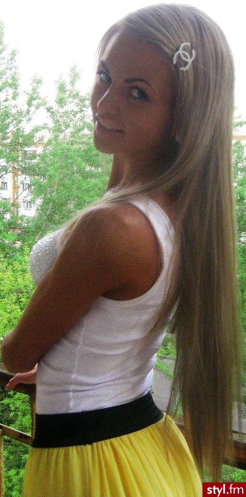 Blond Rozpuszczone Proste Na co dzień Długie Fryzury