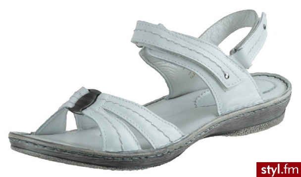 Schwartz Sandały 240 Białe 13 - Sandały Buty Moda