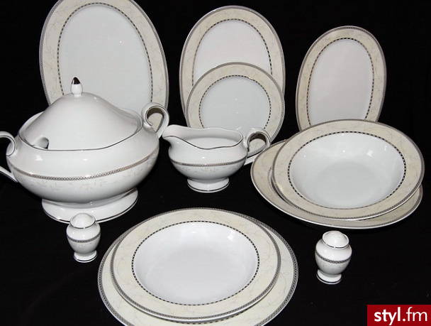 Porcelana chodzież serwis obiadowy 12 os astra 601 - Pozostałe Biżuteria Moda