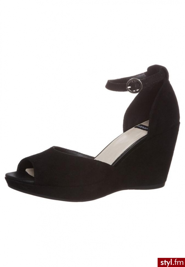 Vagabond FLORENCE Sandały na koturnie czarny - Koturny Buty Moda