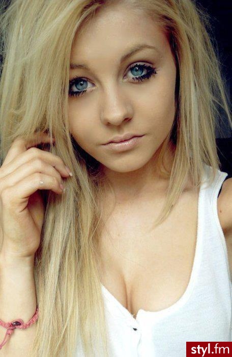Długie - Blond Rozpuszczone Proste z grzywką Na co dzień Długie Fryzury