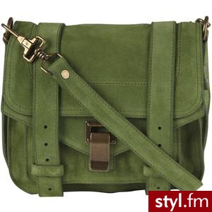 Green PS1 Pouch Bag, Proenza Schouler - Polyvore. Pobrano ze strony: http://www.polyvore.com/green_ps1_pouch_bag_proenza/thing?id=29496521 - Pozostałe Torebki Moda