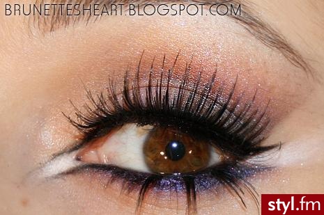 smoky fiolet makeup - Makijaże