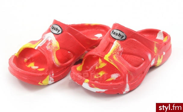 Fashy klapki basenowe ULTRA LIGHT F/7463-red - Klapki Buty Moda