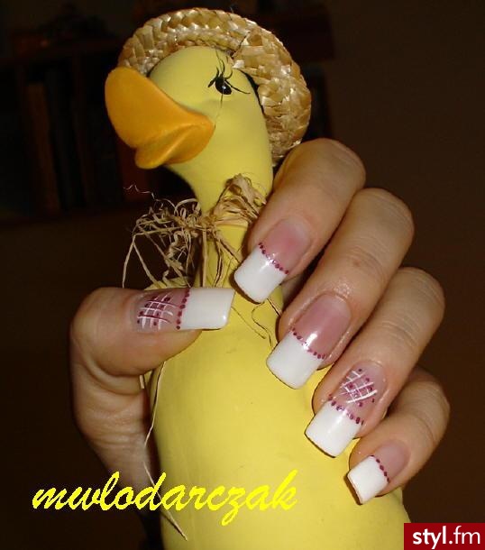 Autor: mwlodarczak french ze wzorkiem. Autor: <b>mwlodarczak</b><br /> - Paznokcie