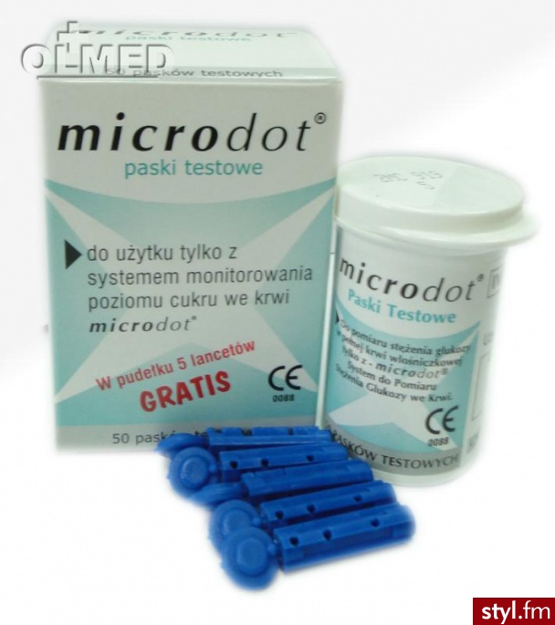 Glukopharma Microdot paski testowe - 50 szt + 5 lancetów - Paski Dodatki Moda